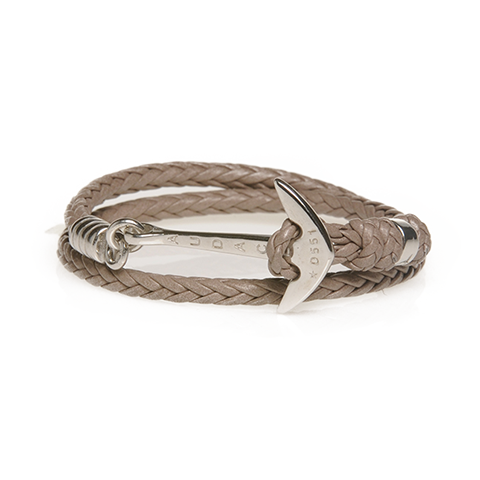 bracciale audace d551 2 giri tortora ancora