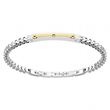bracciale zancan uomo acciaio placca