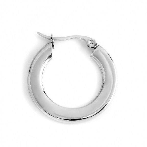 marlu mono orecchino acciaio cerchio diametro 2,7cm