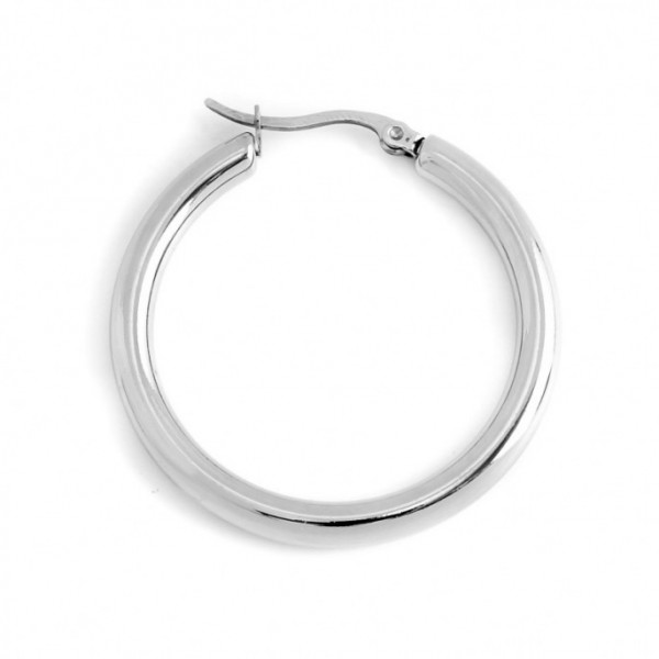 marlu mono orecchino acciaio cerchio diametro 3,8cm