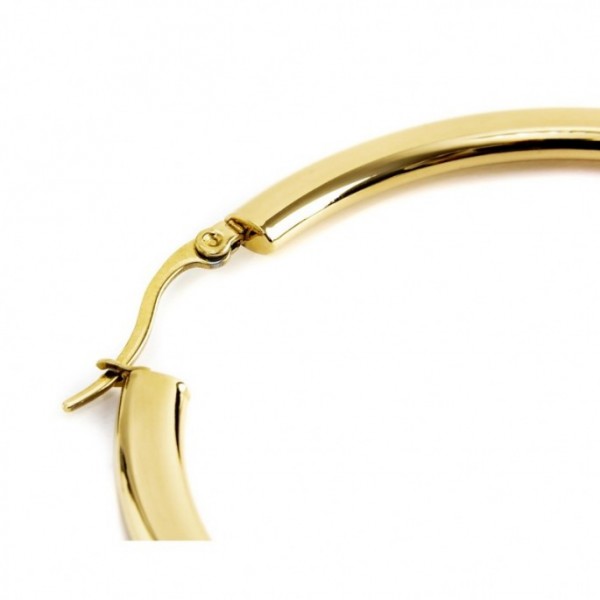 marlu mono orecchino pvd oro cerchio diametro 6cm