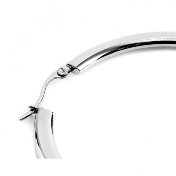marlu mono orecchino acciaio cerchio diametro 6cm