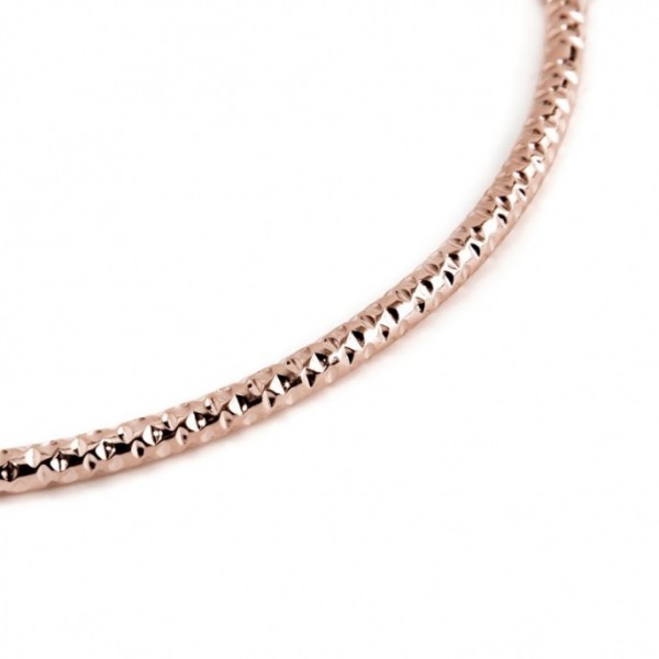marlu mono orecchino cerchio pvd rose' martellato diametro 2,6cm