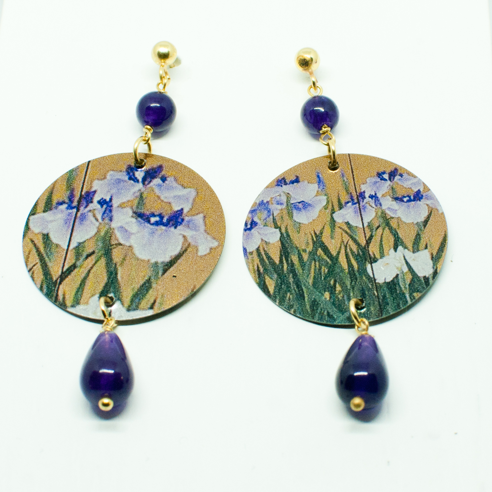 lebole gioielli orecchini viola con fiore lilla
