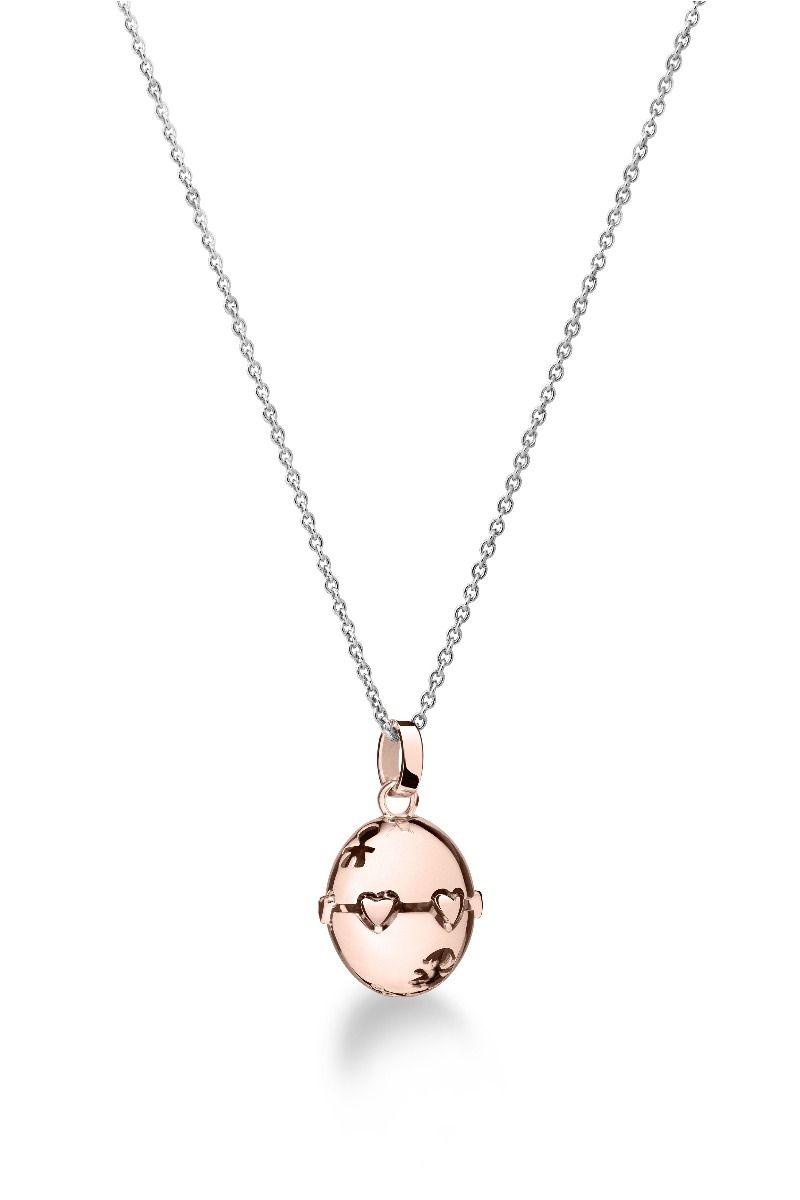 le bebe - ciondolo suonamore argento placcato oro rosa