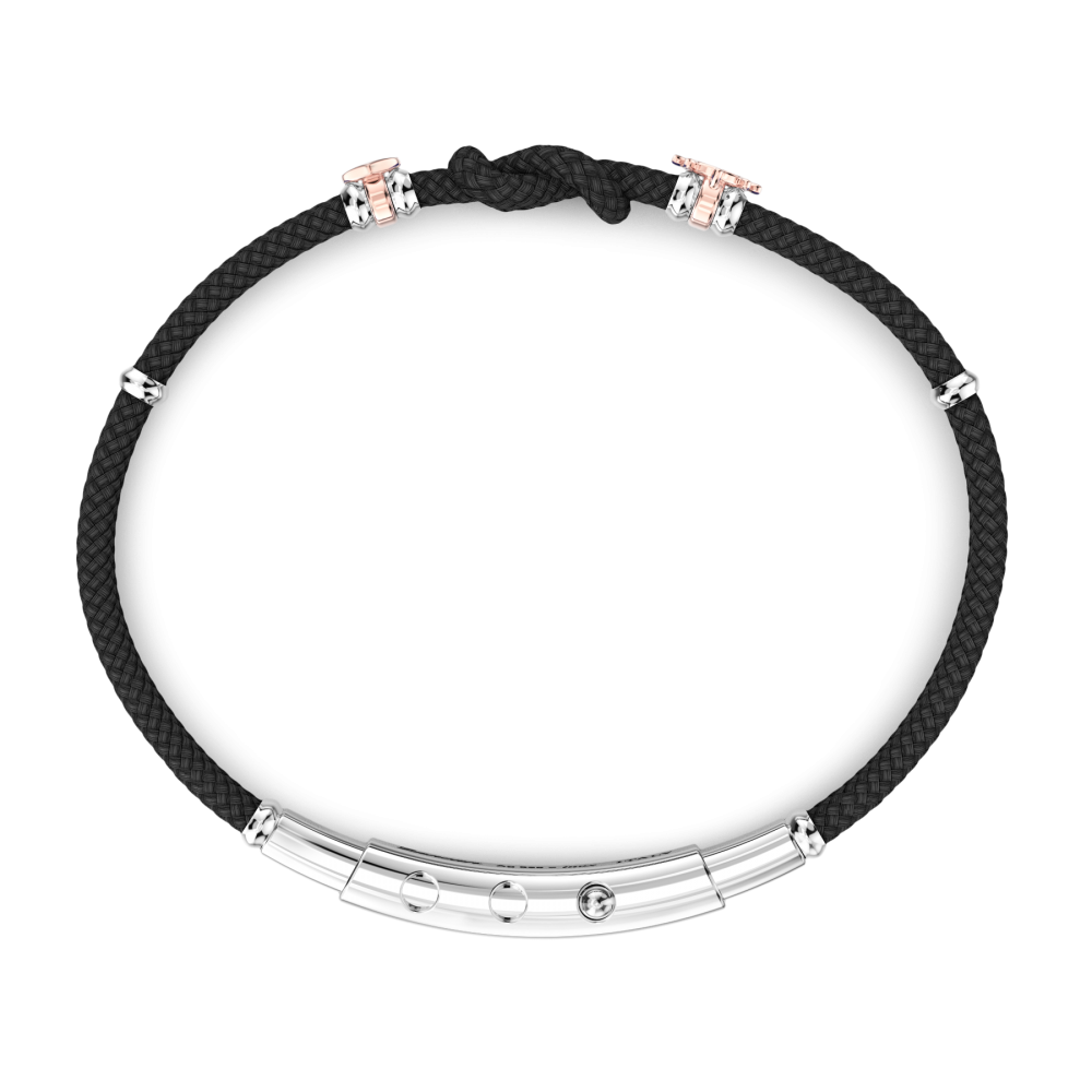 bracciale zancan in kevlar con nodo nautico nero: 2