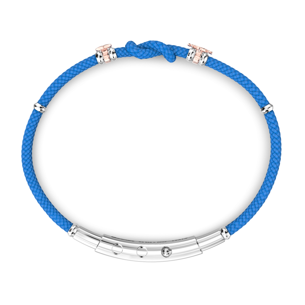 bracciale zancan in kevlar con nodo nautico azzurro: 2