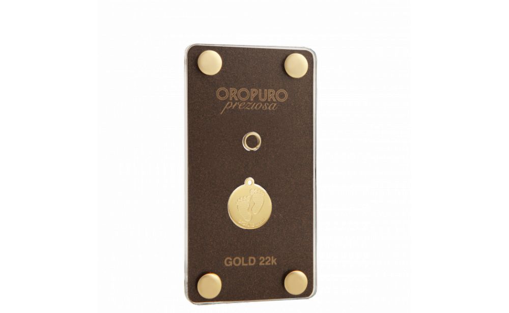 ciondolo piedini in oro 22k h 14mm: 2