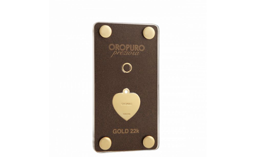 ciondolo cuore in oro 22k h 19mm: 2