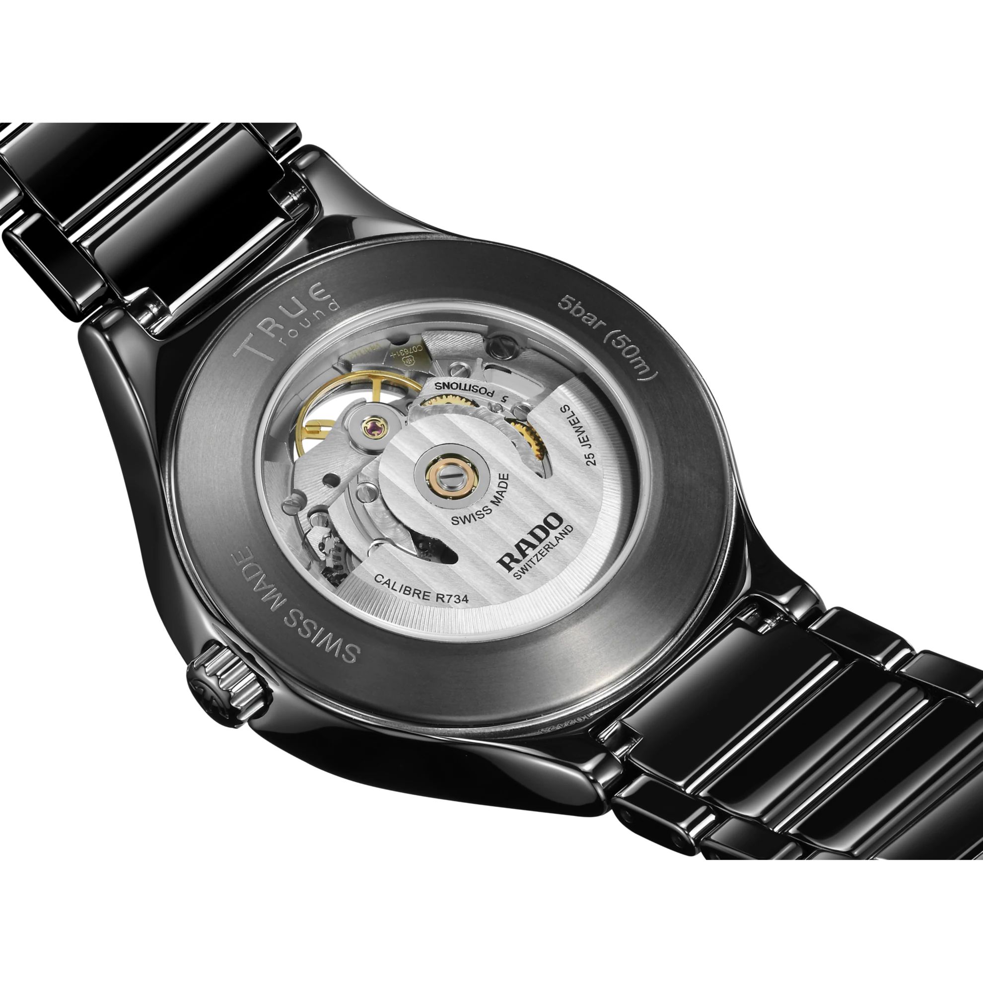 rado true round automatic open heart