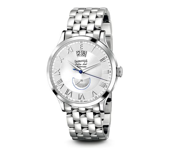 eberhard - extra-fort grande date reserve de marche edition bleuet