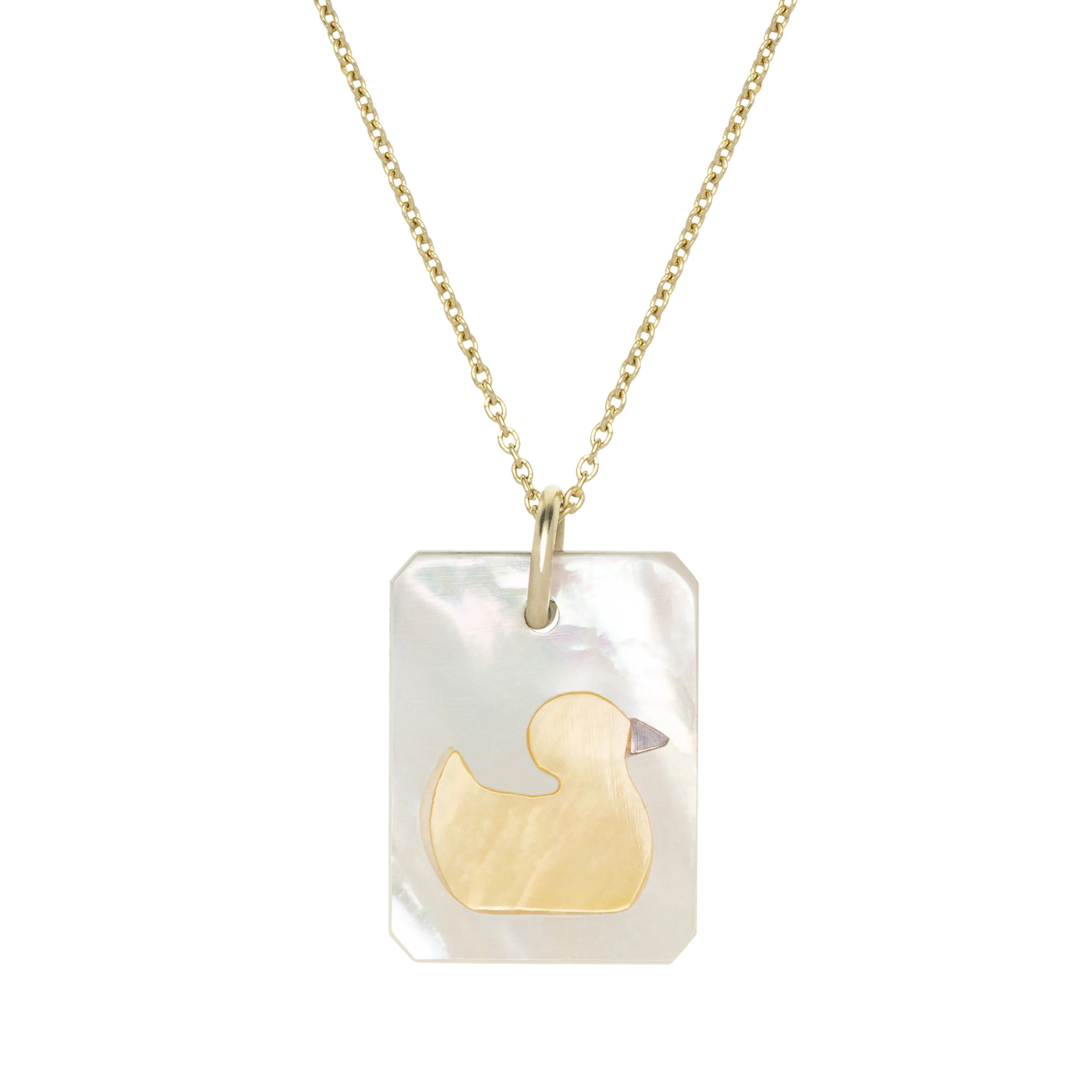 collana cameo patito madreperla