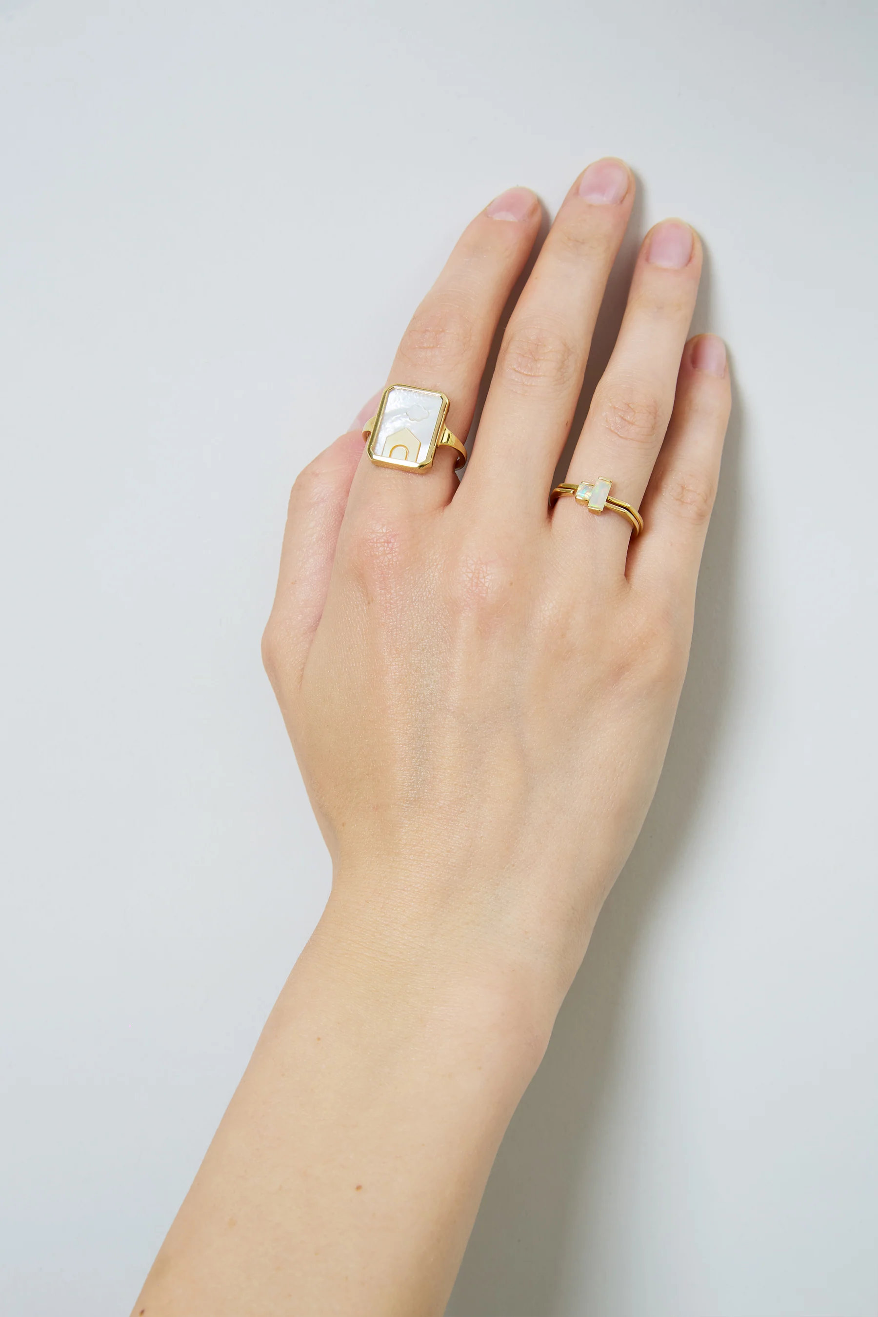 anello cameo madreperla casita