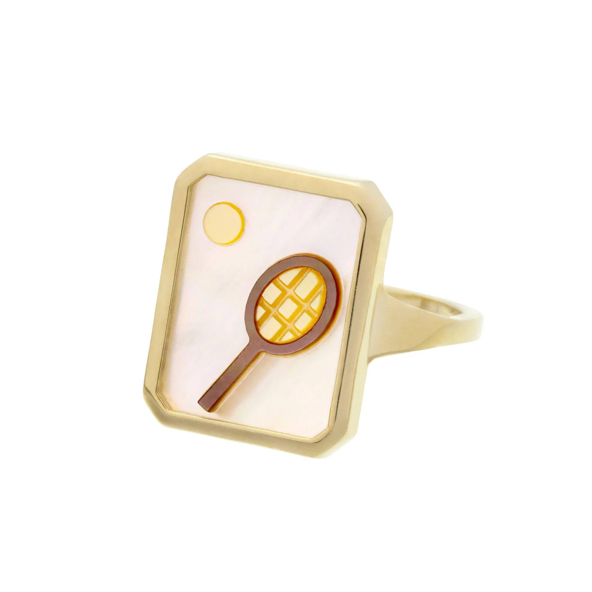 anello cameo tennis perla