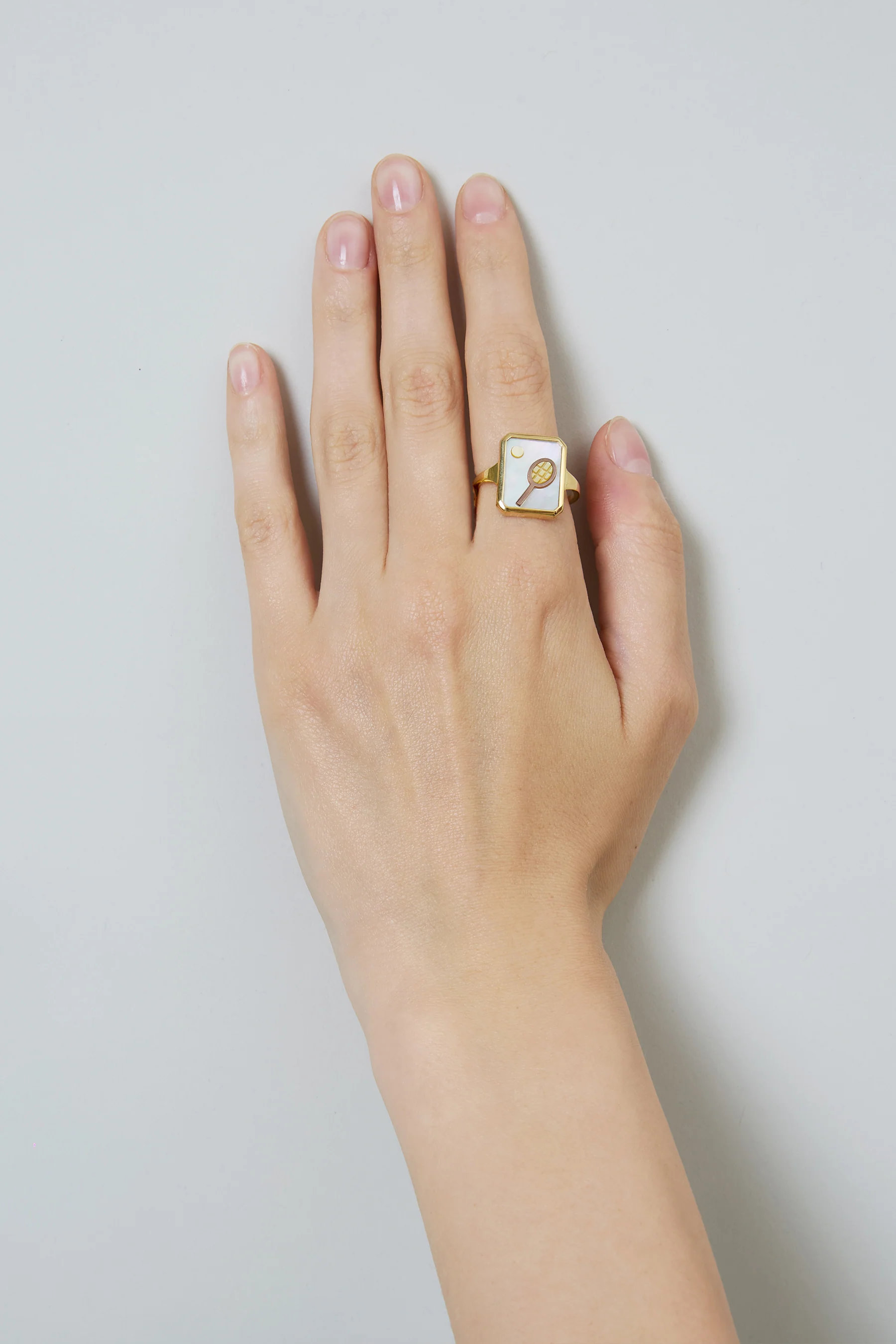 anello cameo tennis perla