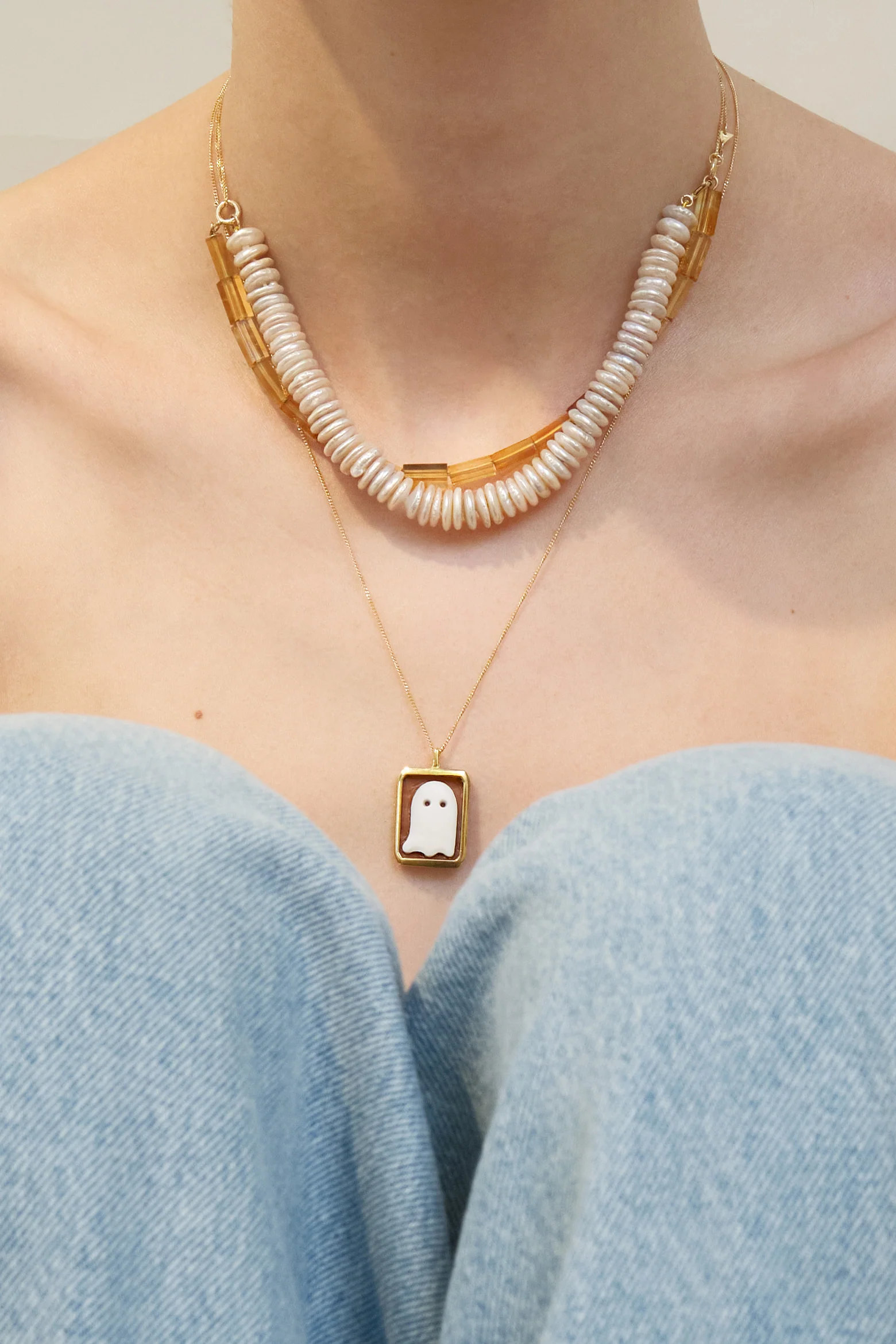 cameo fantasma collana