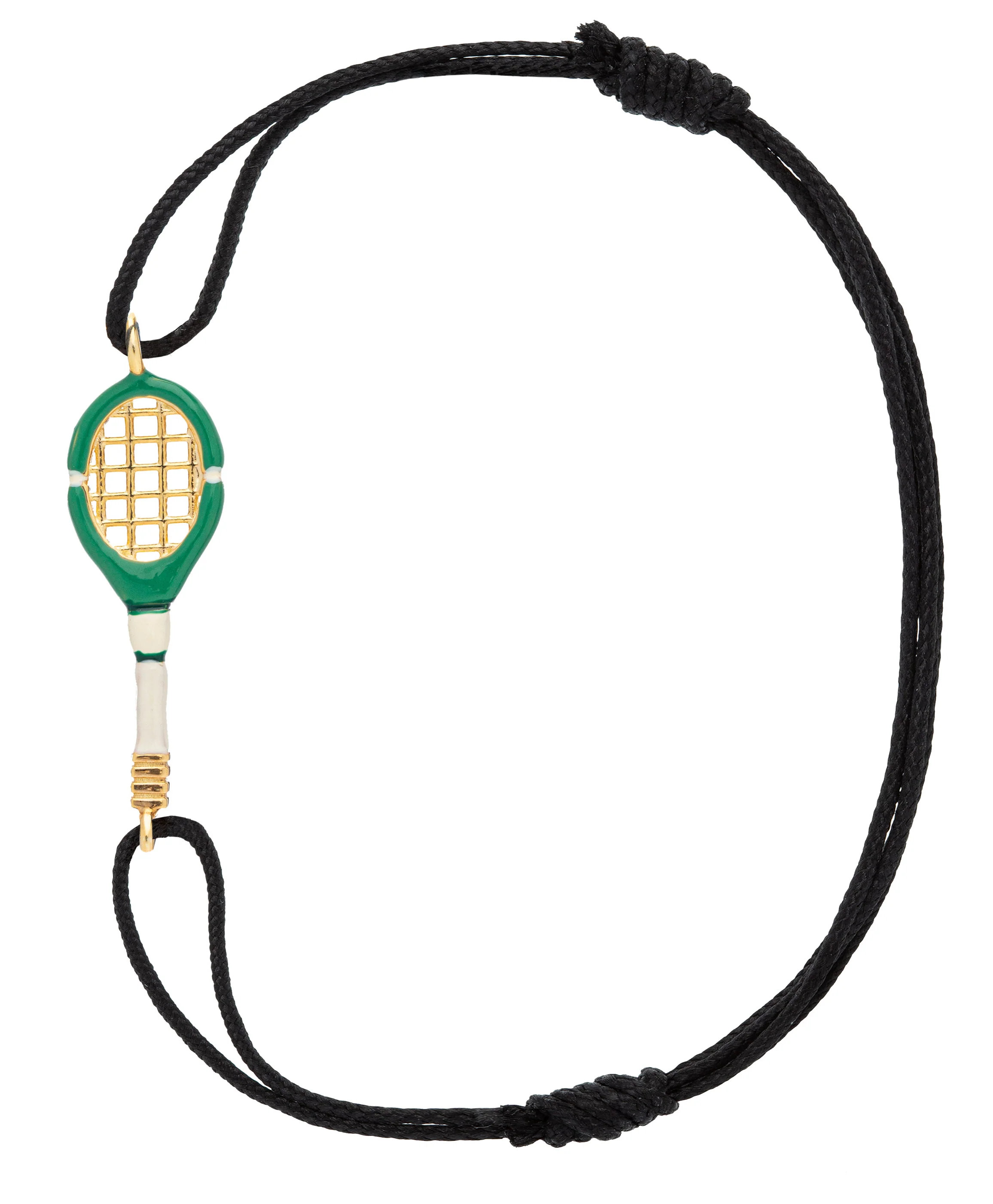 tennis smalto verde pistacchio bracciale cordino