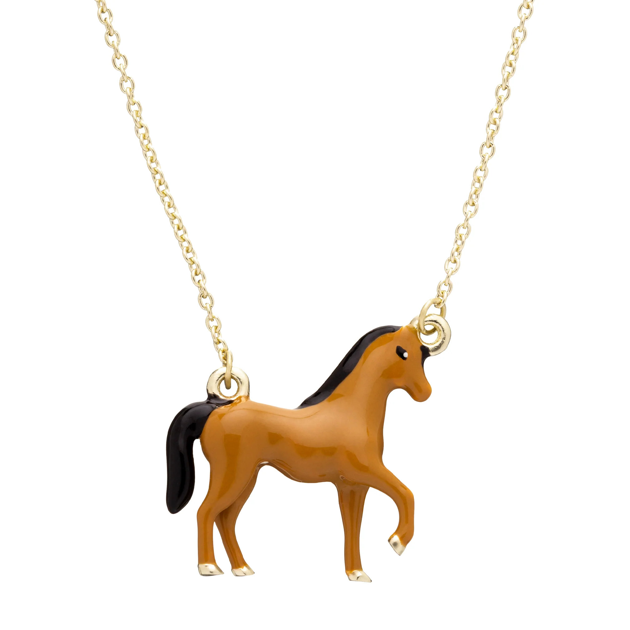 caballo caramello collana