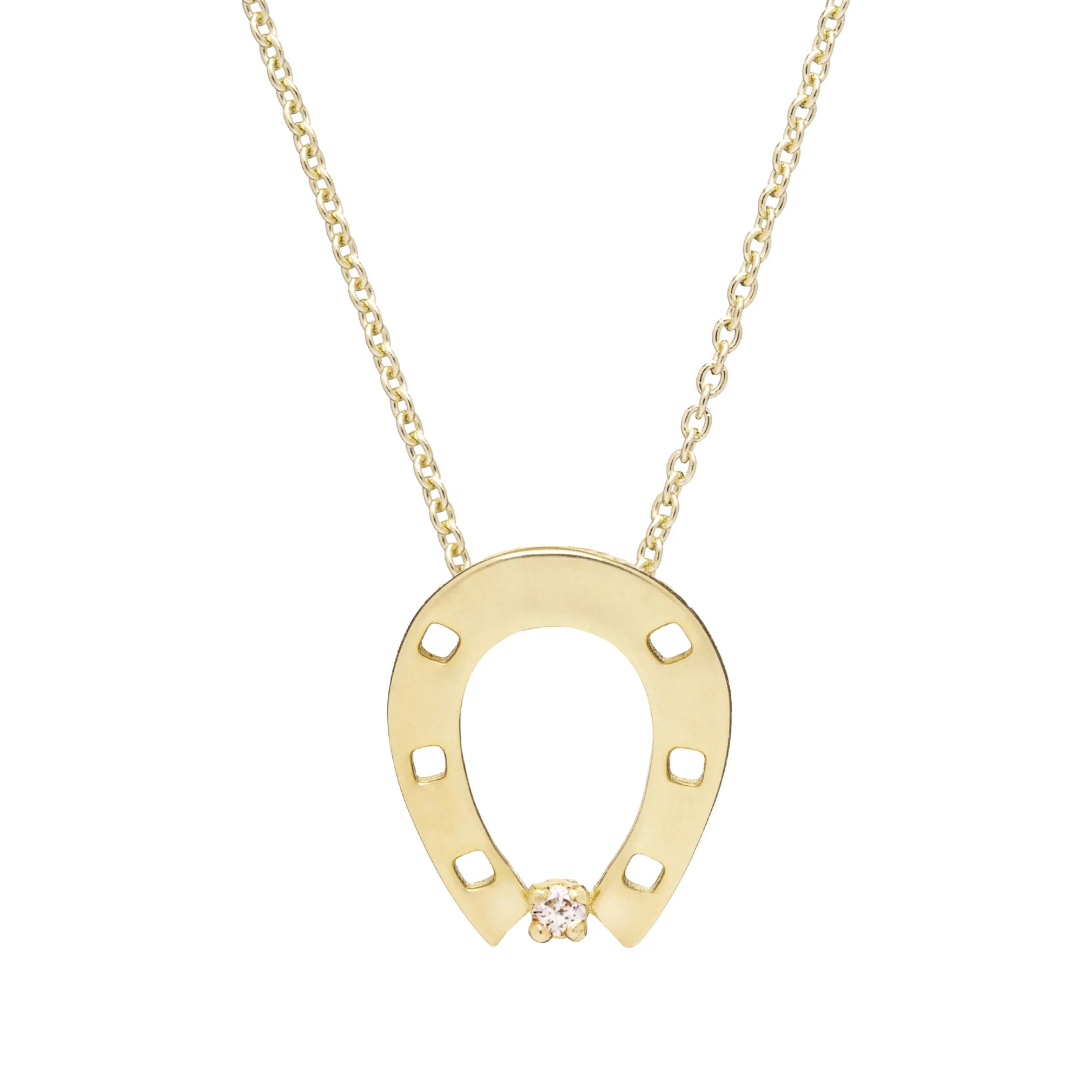 horseshoe brillante collana