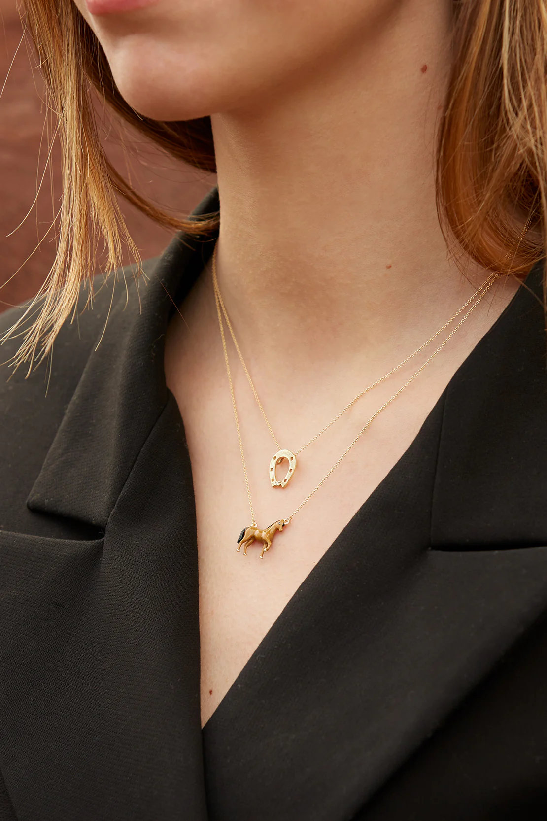 horseshoe brillante collana