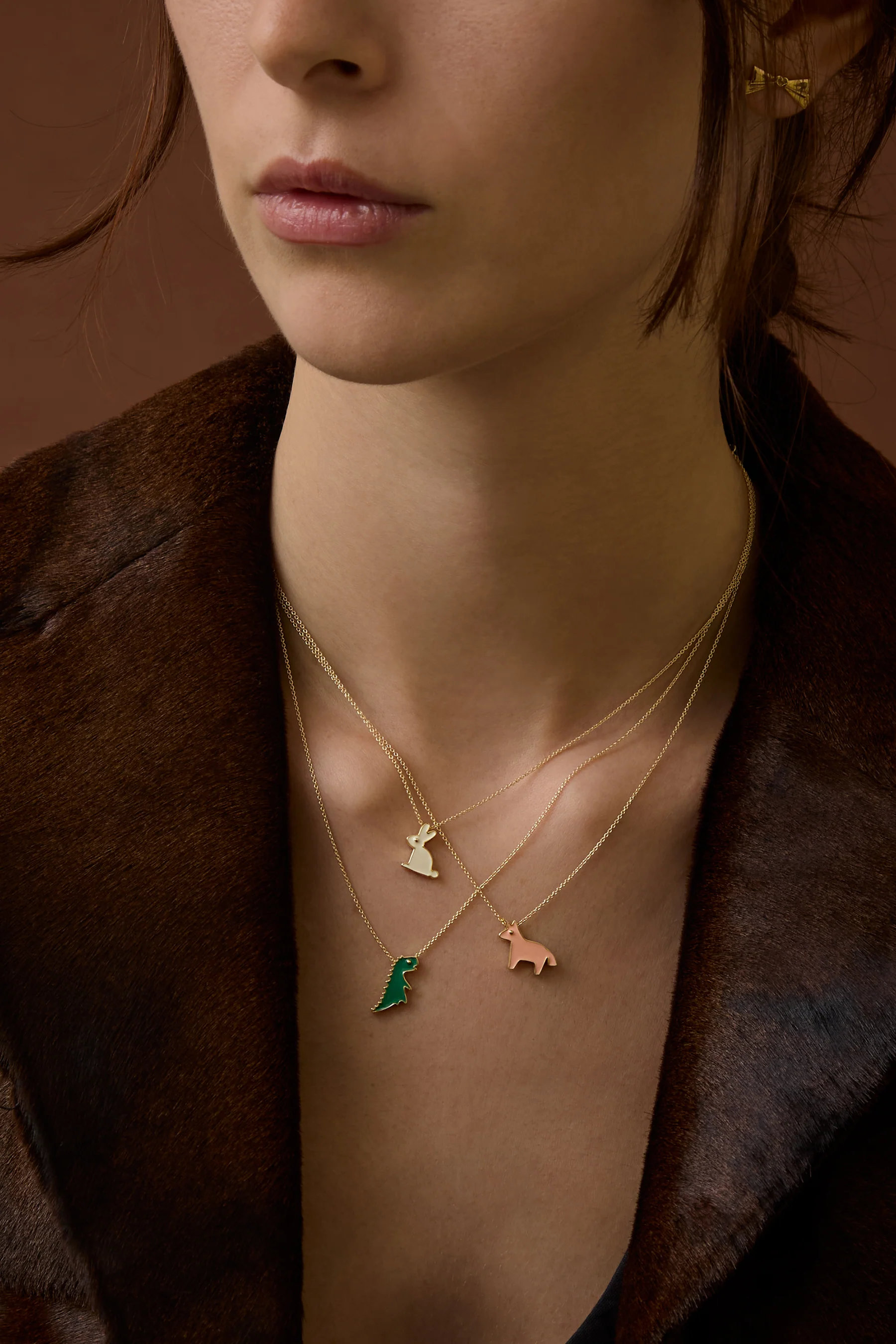 dino bold verde collana
