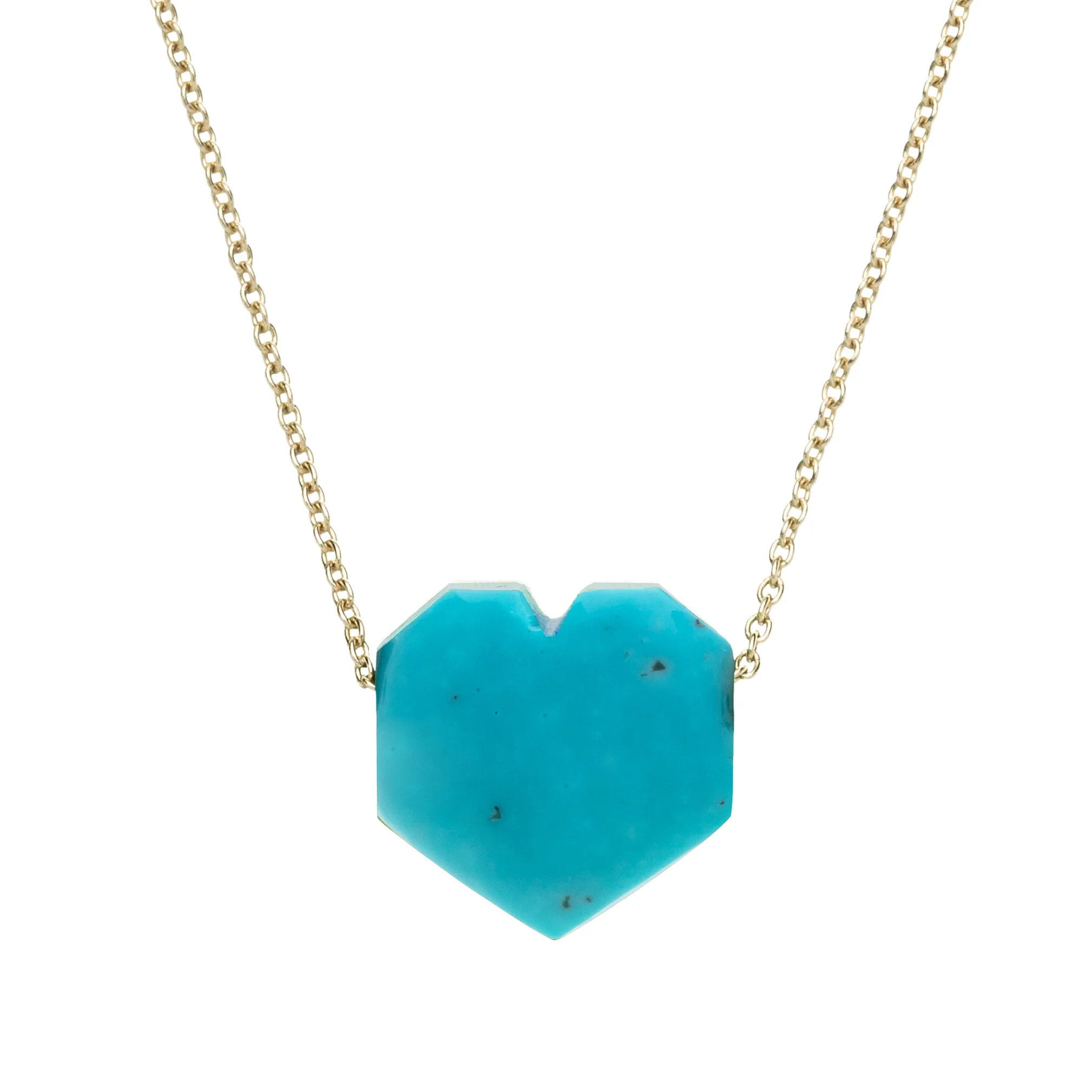 corazon turchese collana