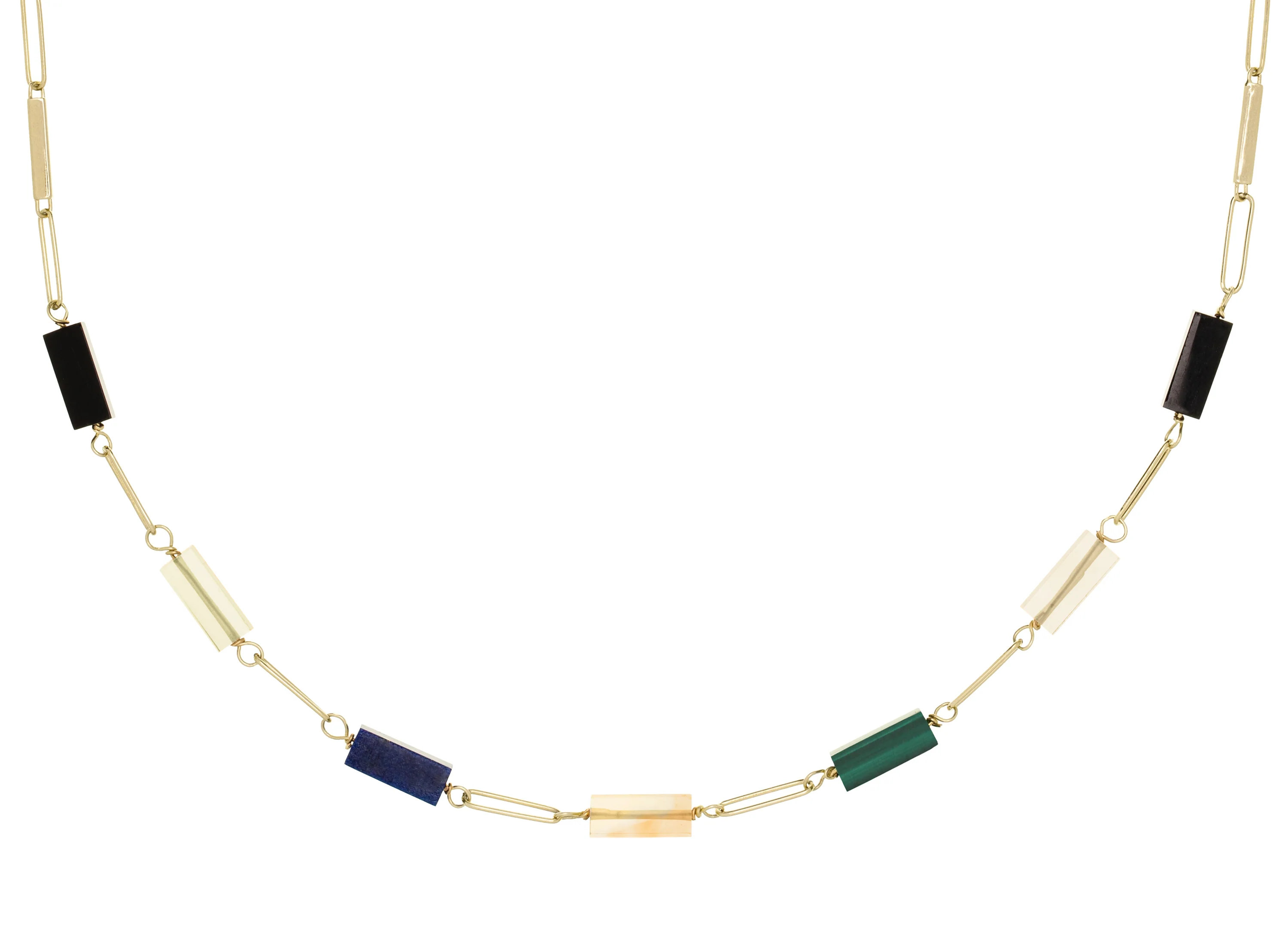 deco tubitos stones collana