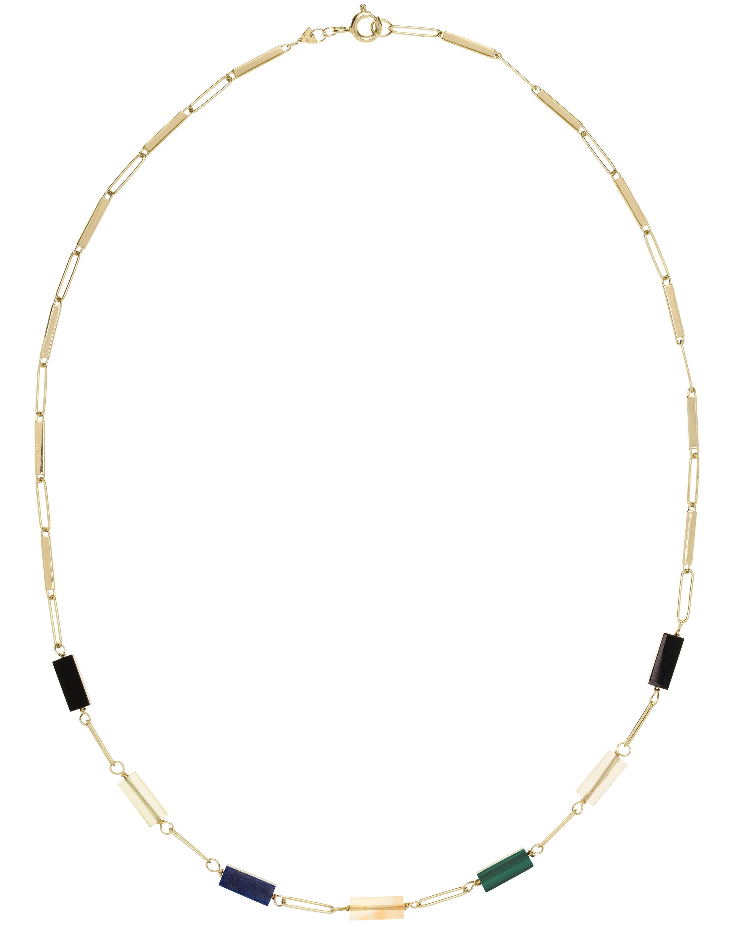 deco tubitos stones collana