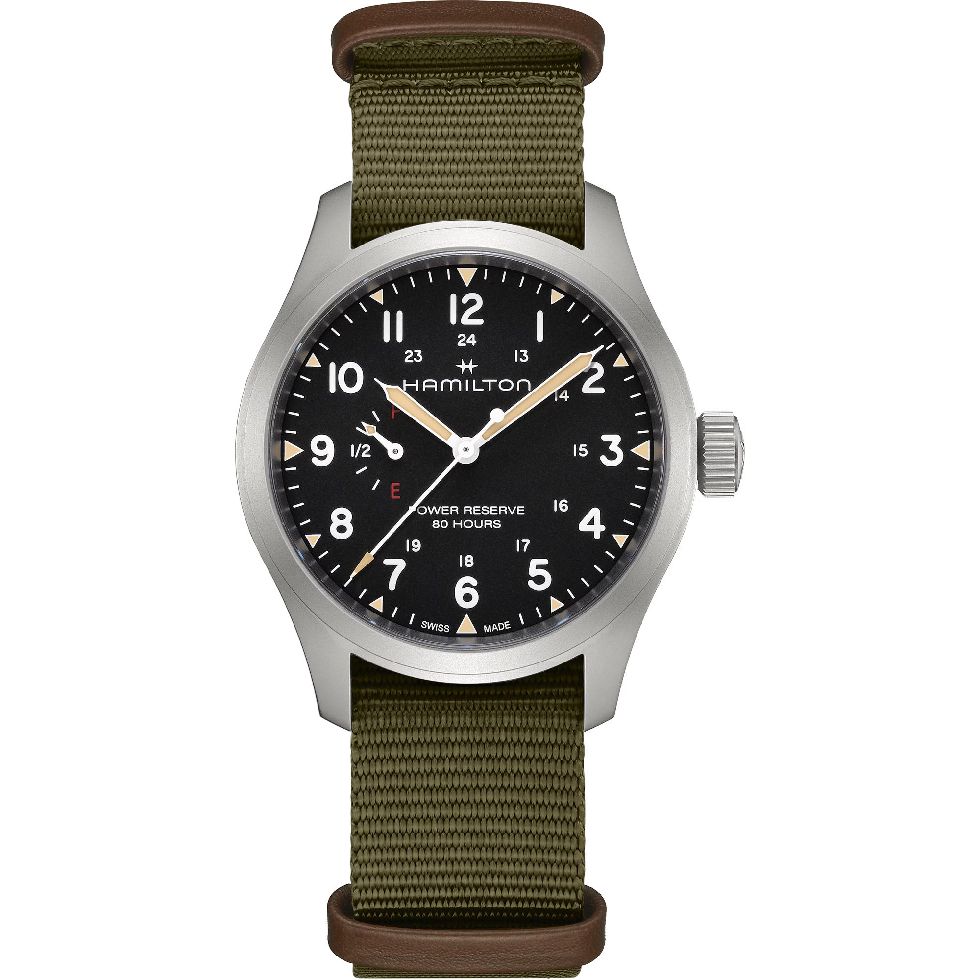 khaki field mechanical power reserve 40 mm