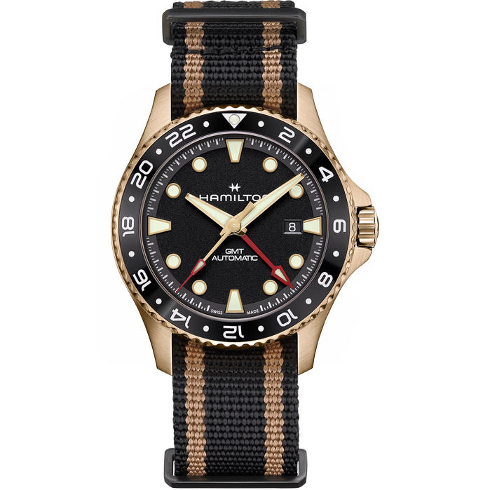khaki navy scuba gmt automatic 43mm bronzo