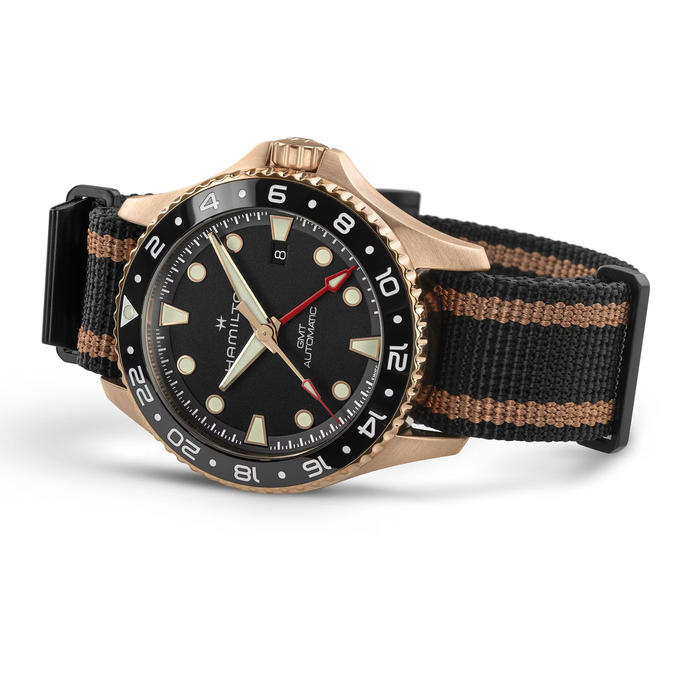 khaki navy scuba gmt automatic 43mm bronzo