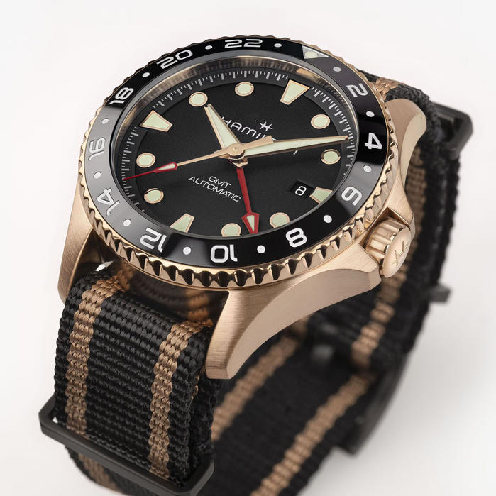 khaki navy scuba gmt automatic 43mm bronzo