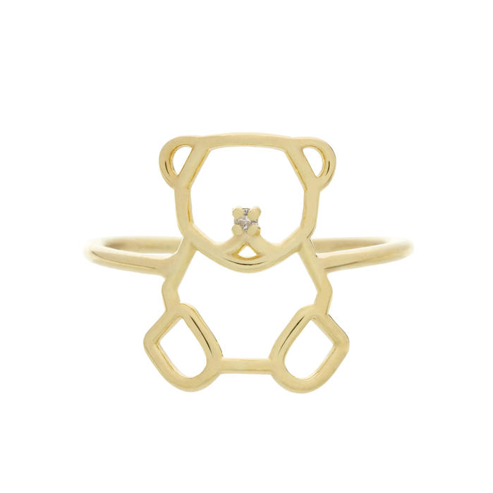 osito brillante anello